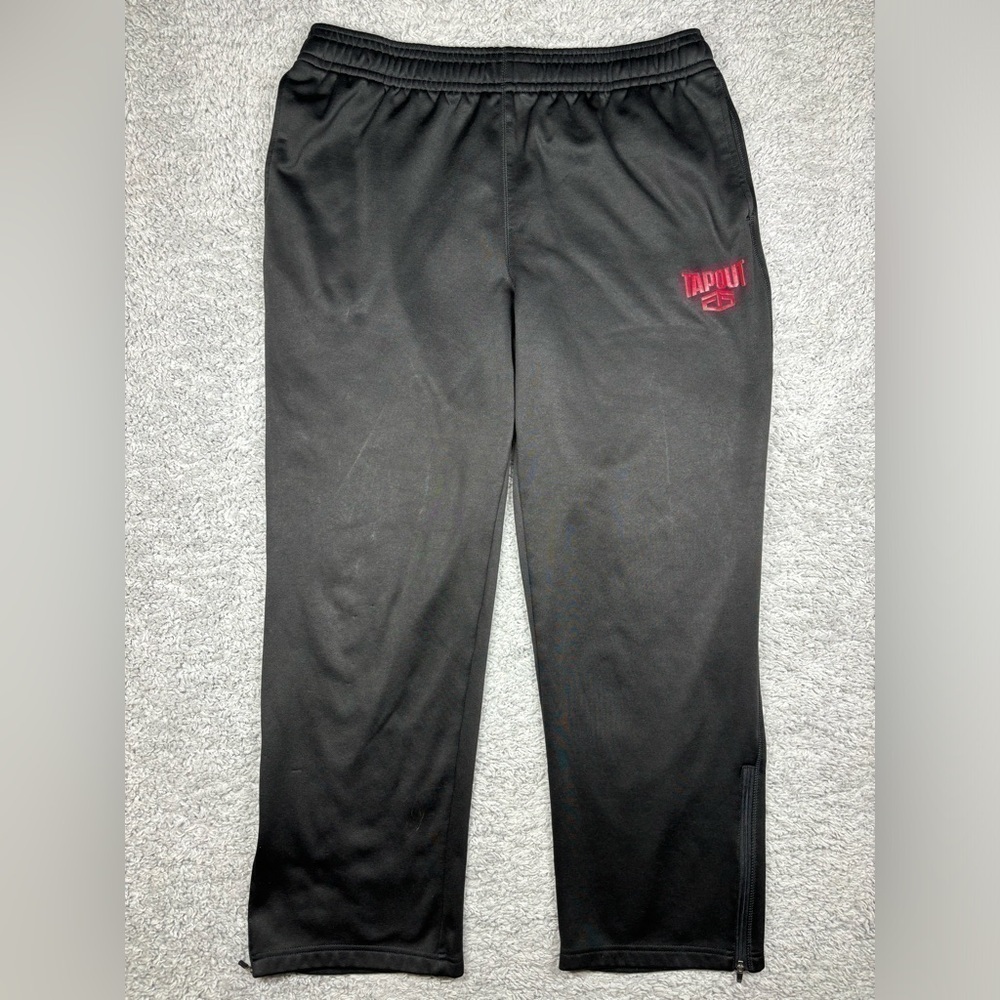 Tapout Pants Mens Extra Large Activewear Zip Up Ankle Warm Ups Training Gym Fit